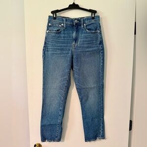 Madewell high-rise slim crop boyjean